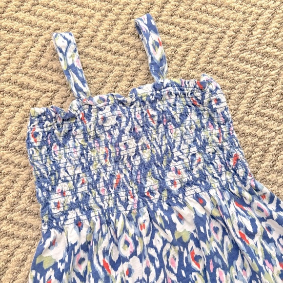 EUC OshKosh B’gosh Girls Blue Floral Print Cotton Play Dress (5T) - Picture 2 of 5